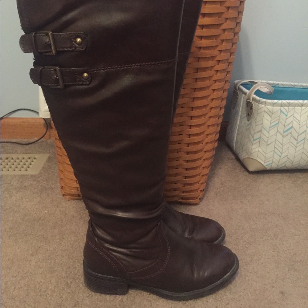 Tall brown boots